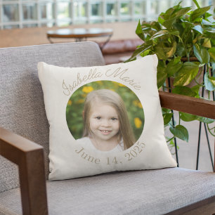 Centered Circle & Script Cushion