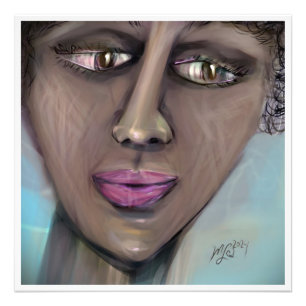 Centered Personality Portrait Modern Feminine  Photo Print