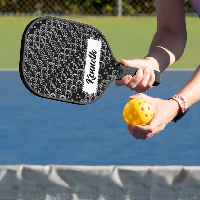 Centesimal 10 Digit Pi by Kenneth Yoncich Pickleball Paddle (Insitu)