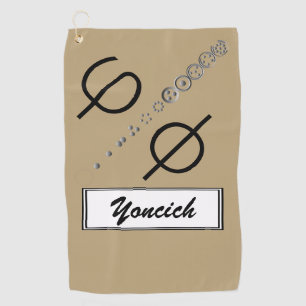 Centesimal 12Digit Fibonacci Sequence by K Yoncich Golf Towel