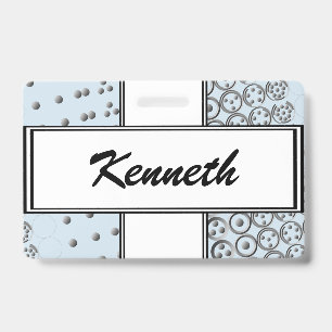 Centesimal 12Digit Fibonacci Sequence by K Yoncich ID Badge