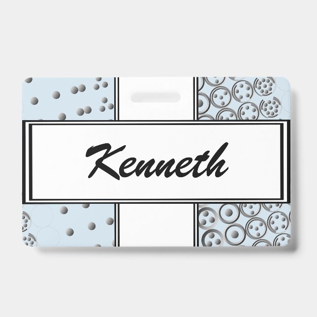 Centesimal 12Digit Fibonacci Sequence by K Yoncich ID Badge (Front)