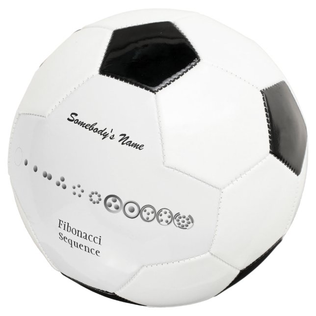 Centesimal 12Digit Fibonacci Sequence by K Yoncich Soccer Ball (Three Quarter)