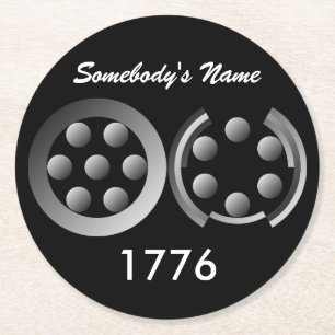 Centesimal 1776 by Kenneth Yoncich Round Paper Coaster