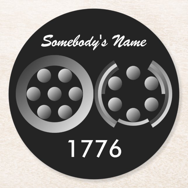 Centesimal 1776 by Kenneth Yoncich Round Paper Coaster (Front)