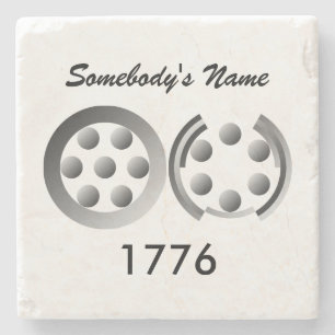 Centesimal 1776 by Kenneth Yoncich Stone Coaster