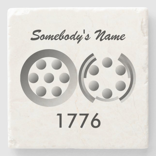 Centesimal 1776 by Kenneth Yoncich Stone Coaster (Front)