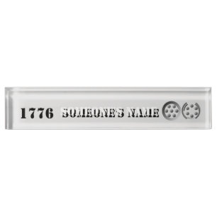 Centesimal 1776 (Minimal) by Kenneth Yoncich Nameplate