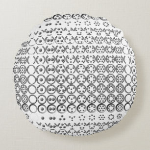 Centesimal Number Chart LS by Kenneth Yoncich Round Cushion