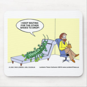 Centipede Psychiatry Funny Cards Mugs & Gifts Mouse Pad