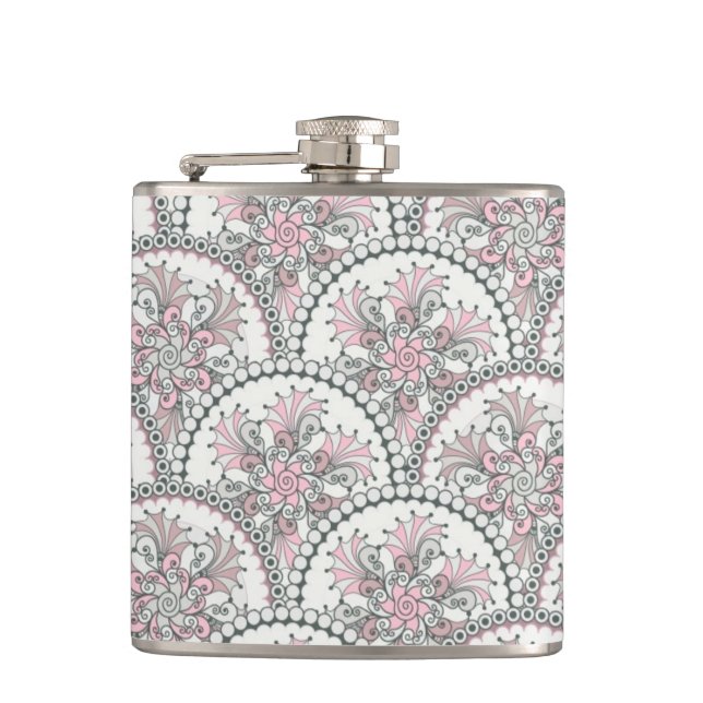 Centle Vintage Pattern Hip Flask (Front)