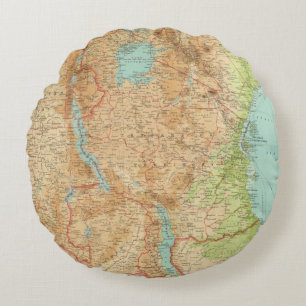 Central Africa eastern section Round Cushion