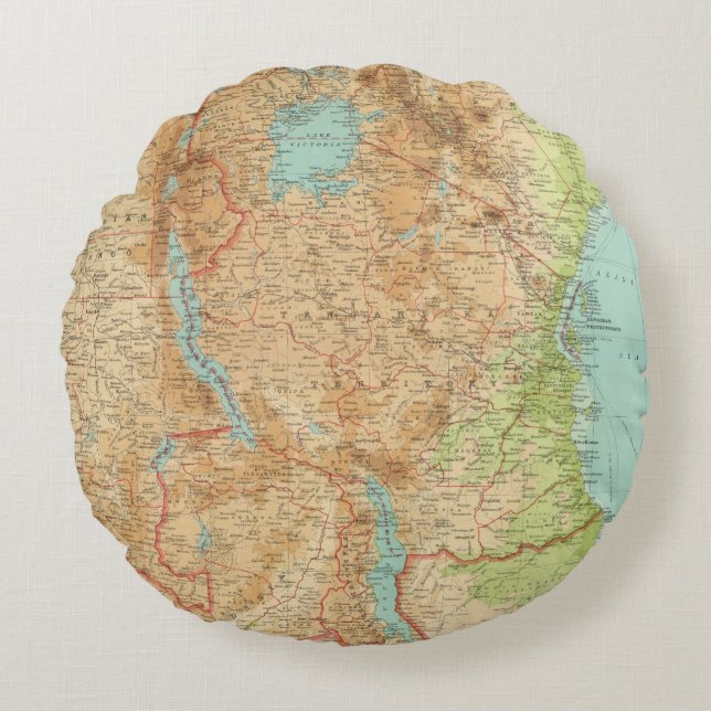 Central Africa eastern section Round Cushion (Front)
