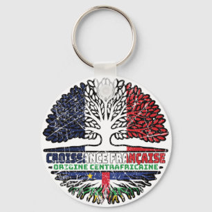 Central African Republic Central African French Key Ring