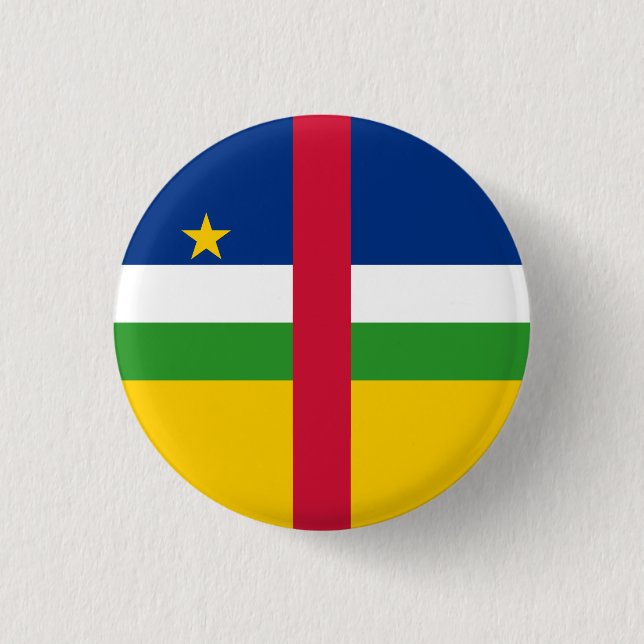 Central African Republic Flag 3 Cm Round Badge (Front)
