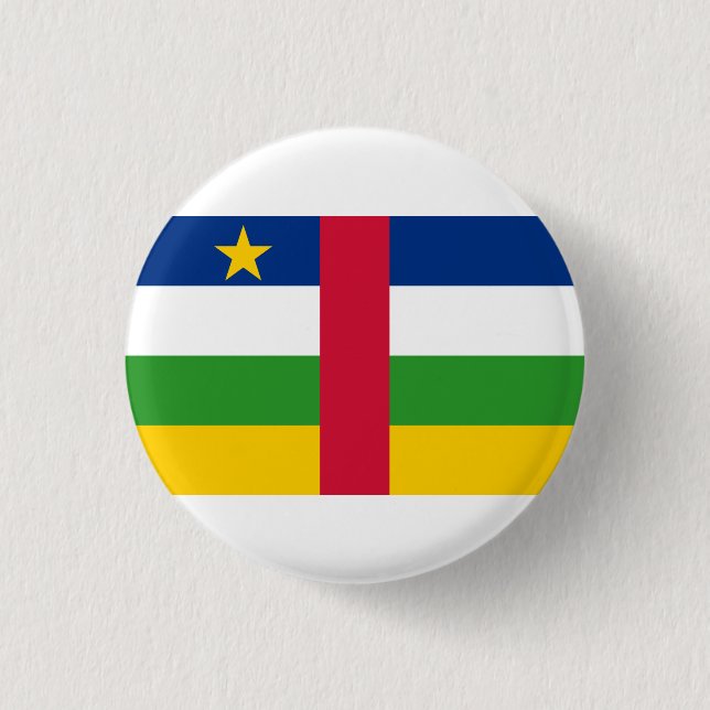 Central African Republic Flag 3 Cm Round Badge (Front)