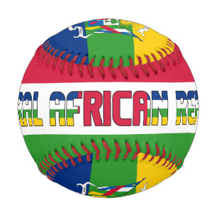 Central African Republic Flag and Coat of Arms Baseball