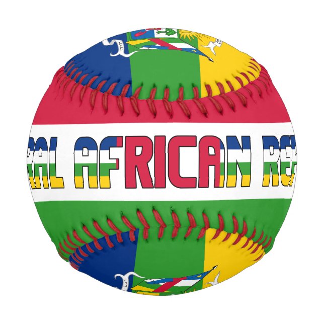 Central African Republic Flag and Coat of Arms Baseball (Front)