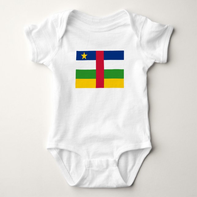 Central African Republic Flag Baby Bodysuit (Front)