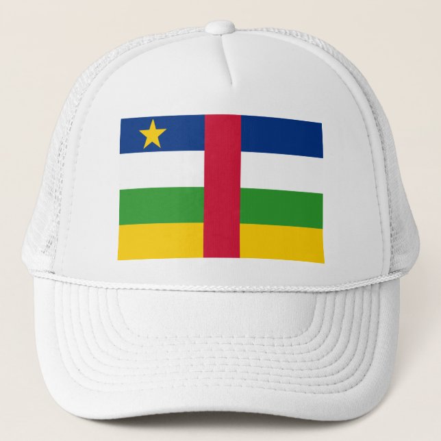 Central African Republic Flag CF Trucker Hat (Front)