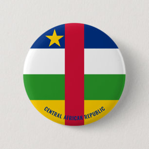 Central African Republic Flag Charming Patriotic 6 Cm Round Badge