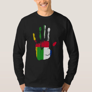 Central African Republic Flag Hand Men Women Kids T-Shirt