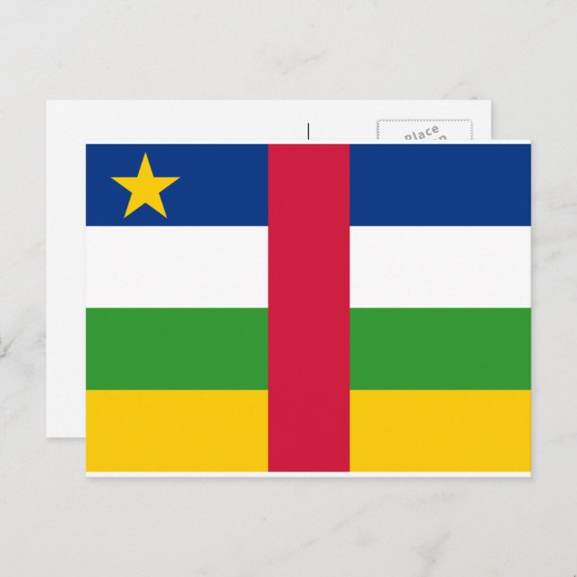 Central African Republic Flag Postcard (Front/Back)