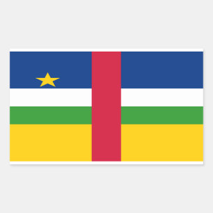 Central African Republic Flag Rectangular Sticker