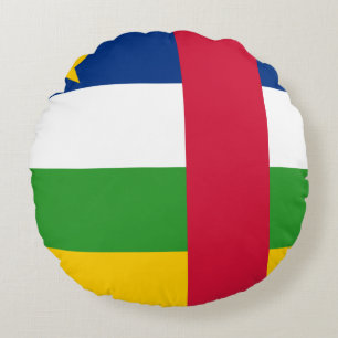 Central African Republic Flag Round Cushion
