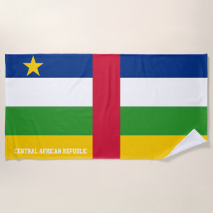 Central African Republic Flag Splendid Patriotic Beach Towel