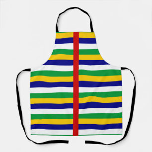 Central African Republic flag stripes country patt Apron
