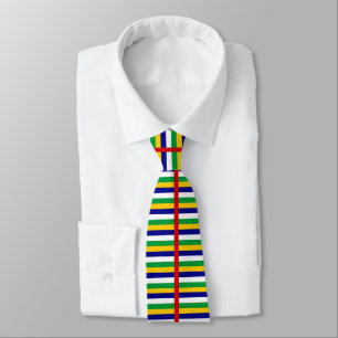 Central African Republic flag stripes country patt Tie