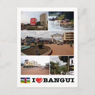 Central African Republic - I Love Bangui - Postcard