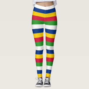 Central African Republic National Flag Colours Leg Leggings