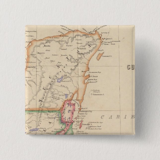 Central America 3 15 Cm Square Badge (Front)