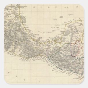 Central America, S Mexico Square Sticker