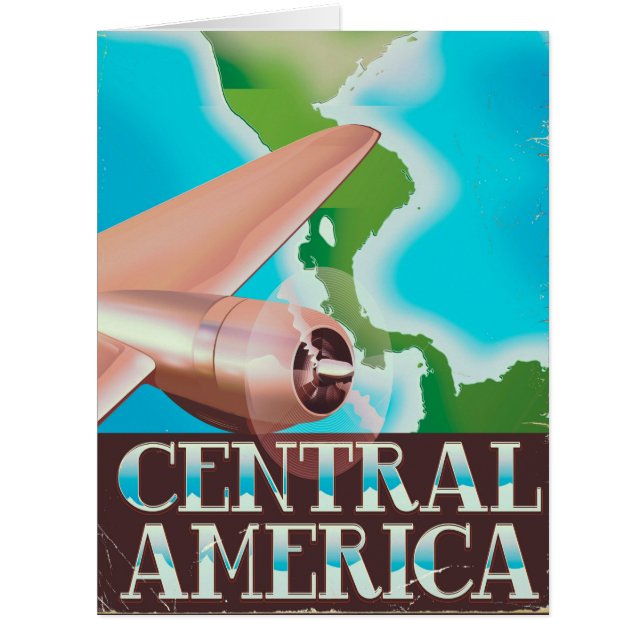 Central America vintage flight poster (Front)