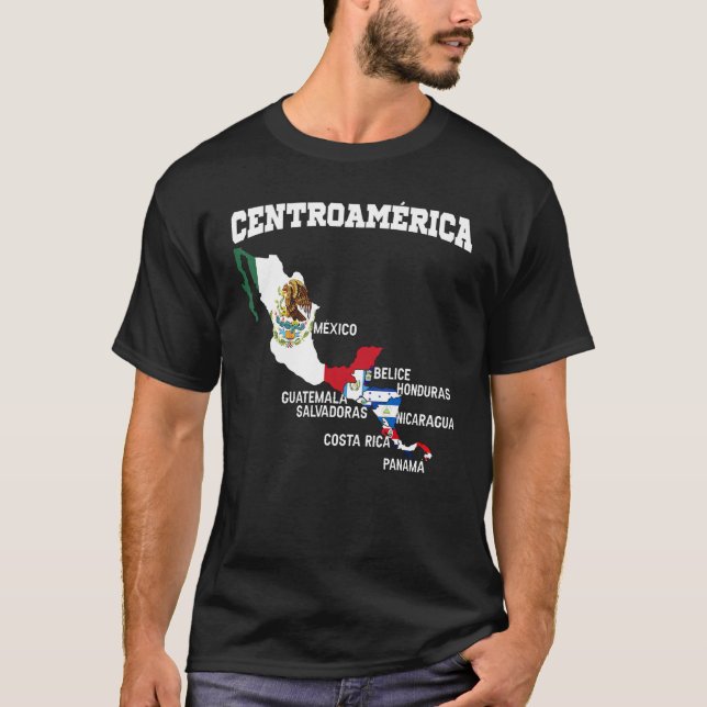 Central American Flags Central America Countries M T-Shirt (Front)