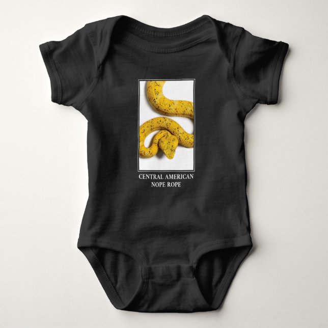 Central American Nope Rope - Viper Snake Danger Baby Bodysuit (Front)