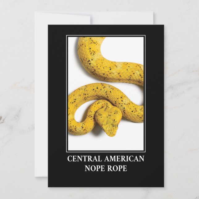 Central American Nope Rope - Viper Snake Danger Invitation (Front)