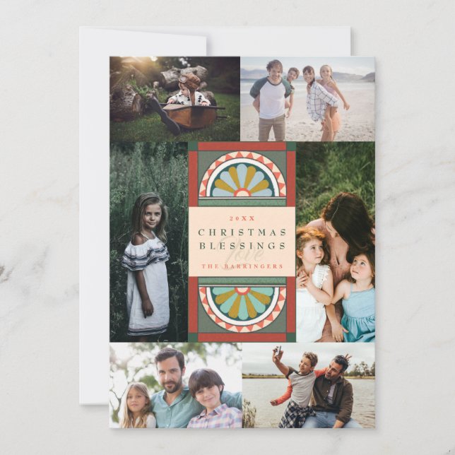 Central Arches Elegant Christmas Multi Photo Holid Holiday Card (Front)