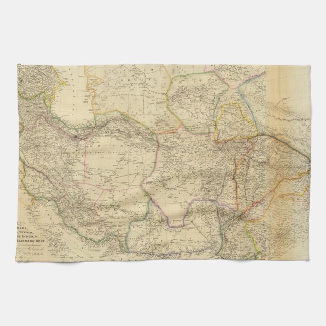 Central Asia 2 Tea Towel (Horizontal)