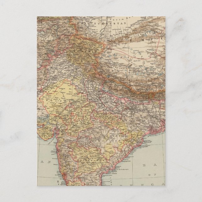 Central Asia, India Postcard (Front)