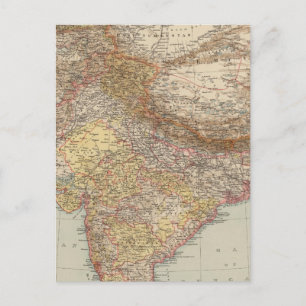 Central Asia, India Postcard