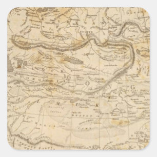 Central Asia Map by Arrowsmith Square Sticker
