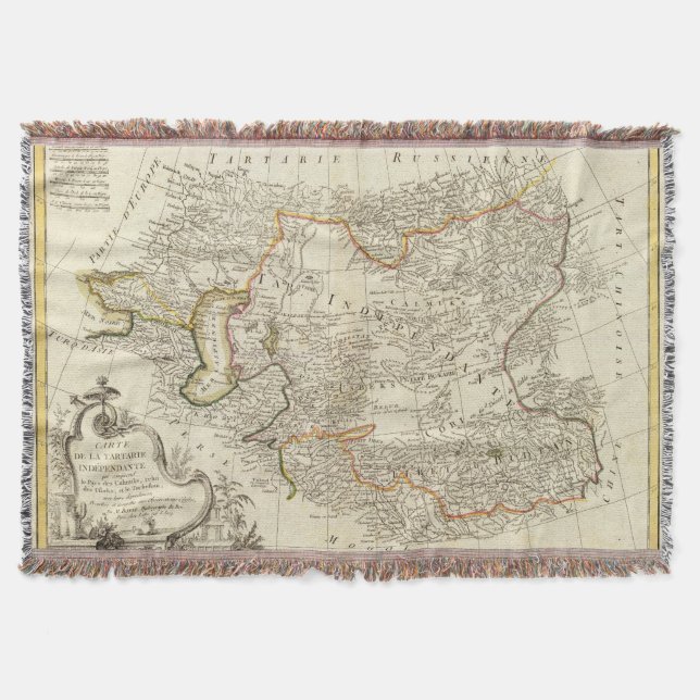 Central Asia Throw Blanket (Front)