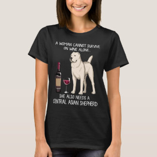 Central Asian Shepherd And Wine Dog Fitted T-Shirt