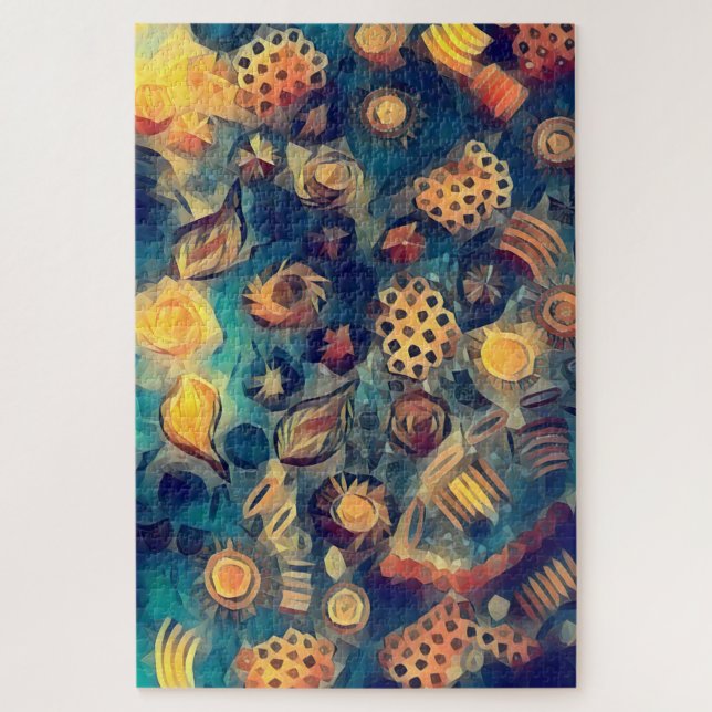 Central Australian Aboriginal Surrealism Art Jigsaw Puzzle (Vertical)