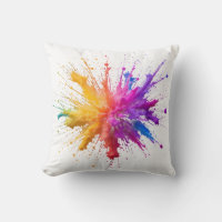 Central Burst of Vibrant Colorful Powders