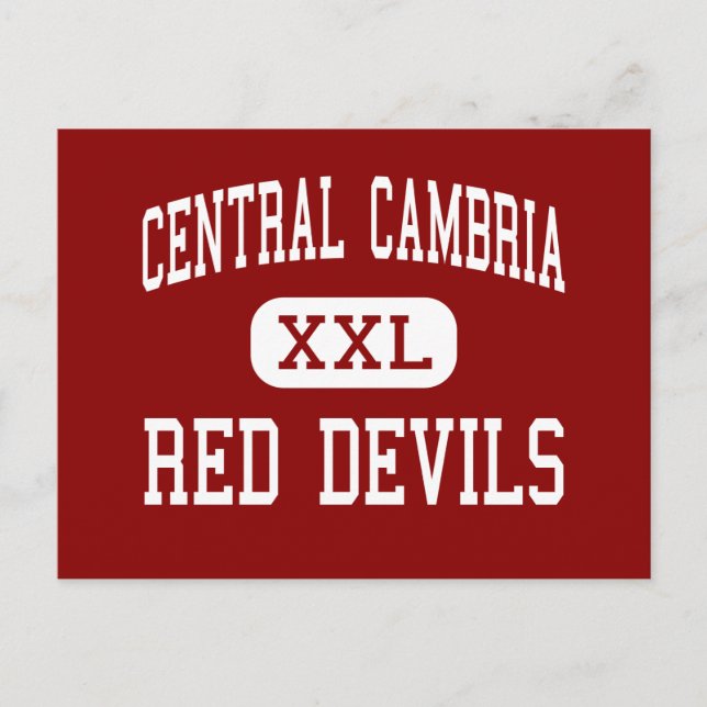 Central Cambria - Red Devils - High - Ebensburg Postcard (Front)